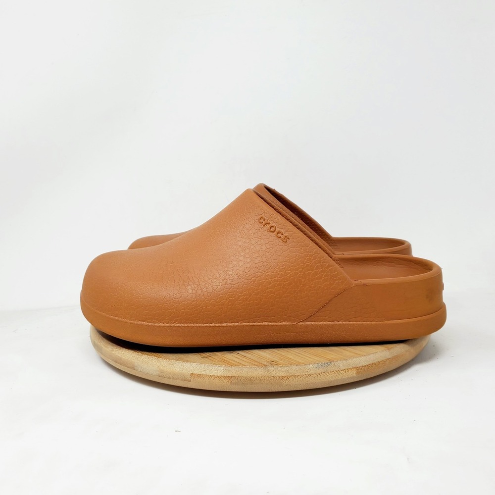 Crocs Dylan Clog Sandals Womens 6 Brown Mule Slide Slip On Shoes